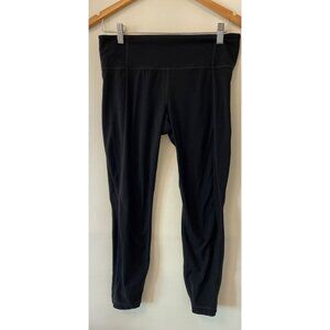 Athleta Black Capri Leggings M Nylon & Lycra Womens Activewear
